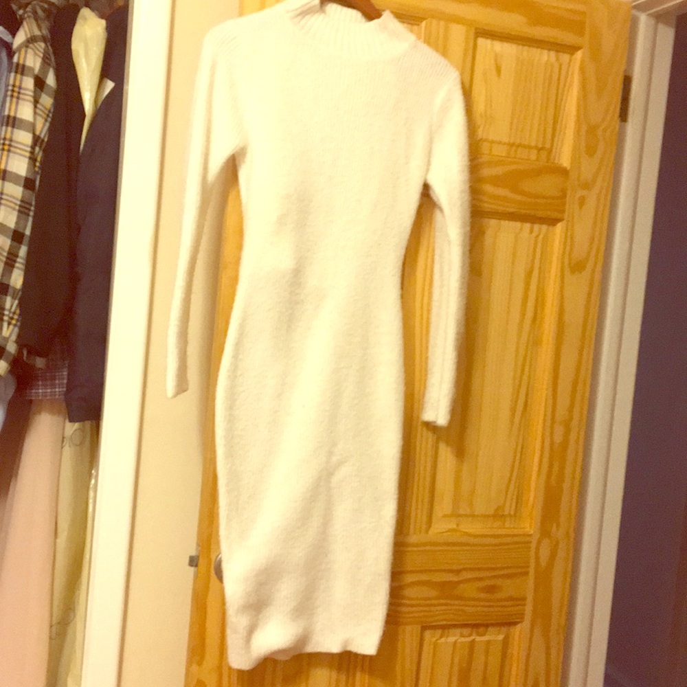 Long sleeve white dress